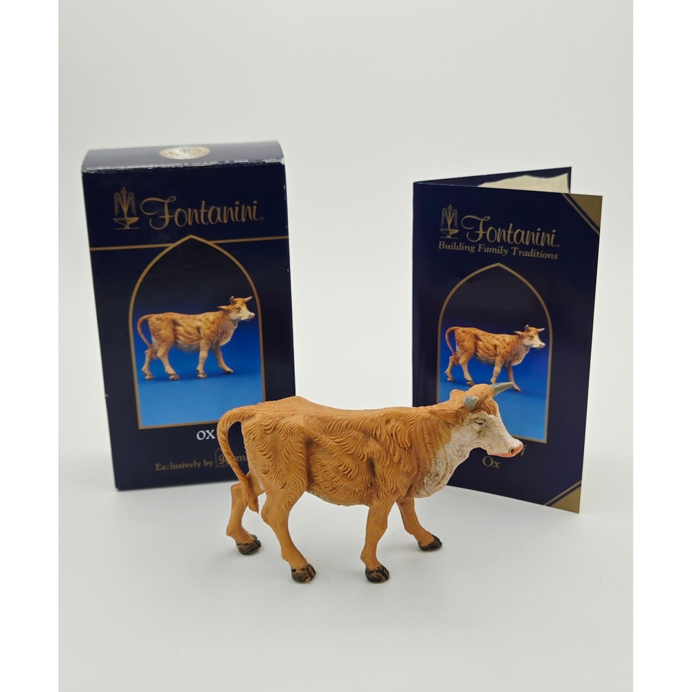 Fontanini Nativity Collection Ox Figure 52430BX Italy with Box and Story Card